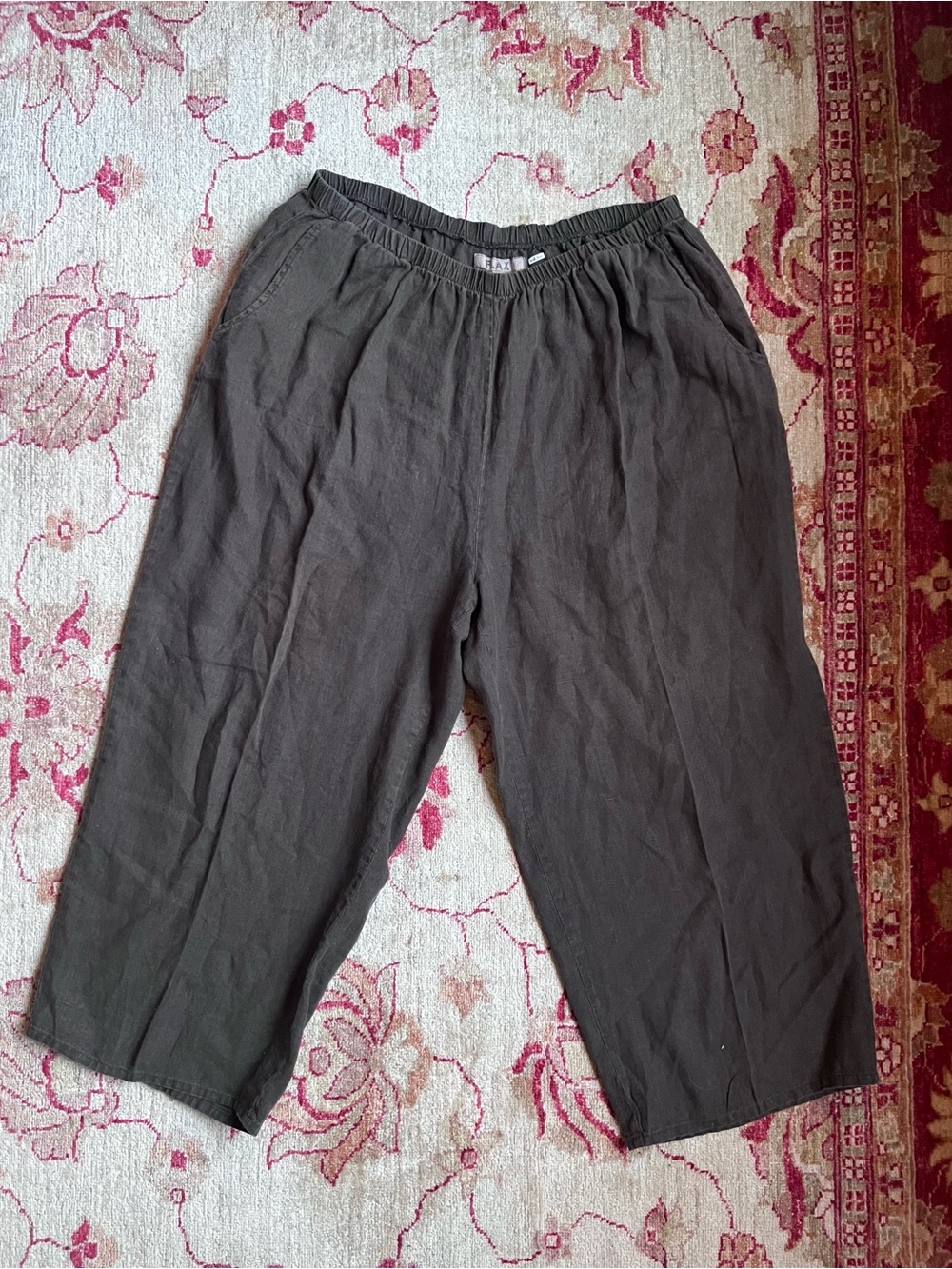 Vintage FLAX Linen Wide Leg Pants